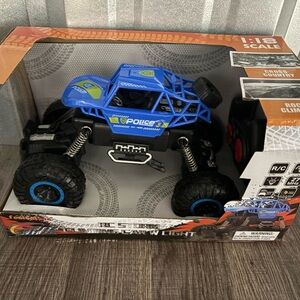 RC Police Monster Truck with Blue and Black Design
